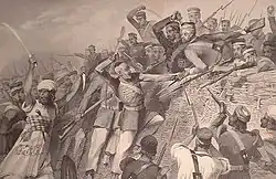 Attack of the Mutineers on the Redan Battery at Lucknow, July 30, 1857