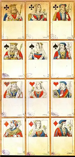 Russian playing card deck designed by Adolf Charlemagne