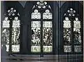 Photograph of six stained glass Britomart windows at Cheltenham Ladies College