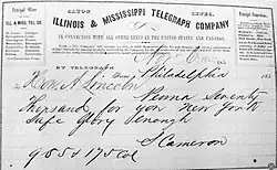 A telegram form
