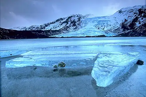 Ice-covered mountain Eyjafjallajökull