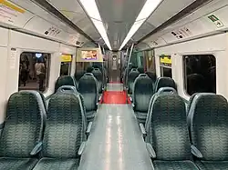 First class seating in a MTR Metro Cammell EMU