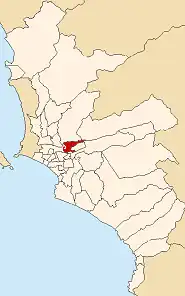 Location of The Augustinian in the Lima province