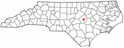 Location of Selma, North Carolina