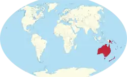 Location of Oceania