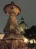 Fountain at night.