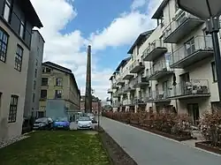 The grounds of the former porcelain factory now house residential units