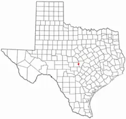 Location of Buchanan Dam, Texas