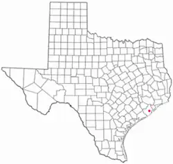 Location of Danbury, Texas