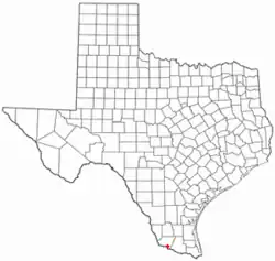 Location of El Refugio, Texas